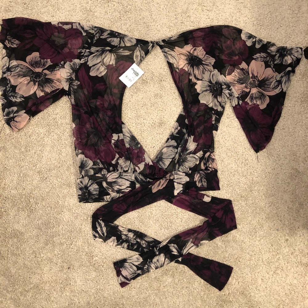 Charlotte Russ Sheer tie blouse